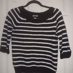 Black and White Striped Sweater